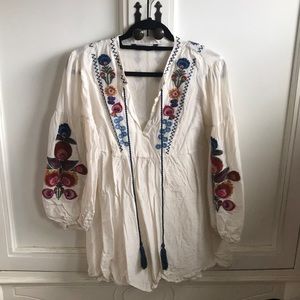 Zara embroidered dress